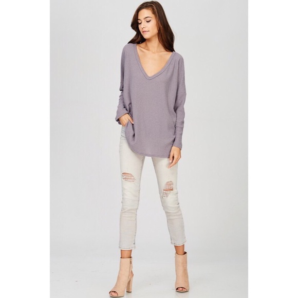 Alyssa LS Thermal Knit - Light Purple - Picture 4 of 5